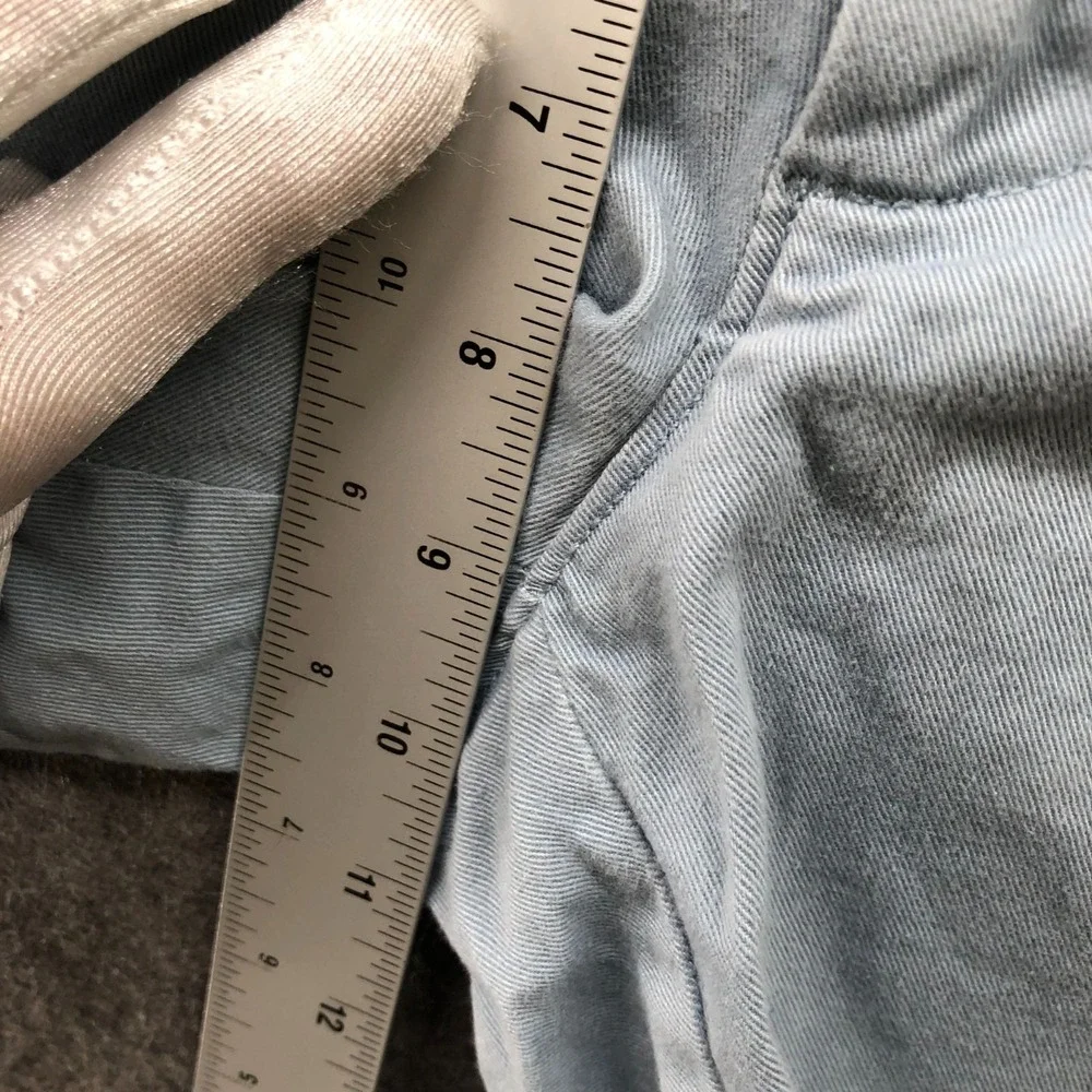 J. Crew 7'' Flex Chino Short Mens 30 Light Blue Cotton Stretch Flat Front Lightw